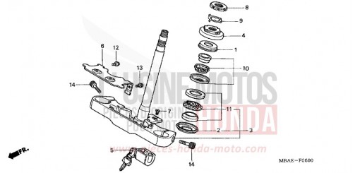 STEERING STEM VT750CY de 2000